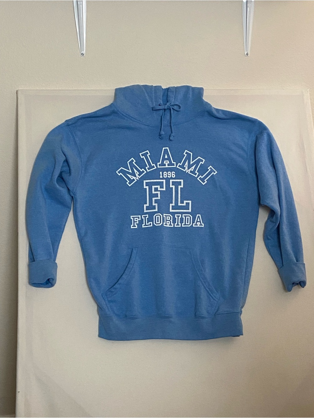 Miami FL Florida Blue Men's Pullover Hoodie Sweatshirt